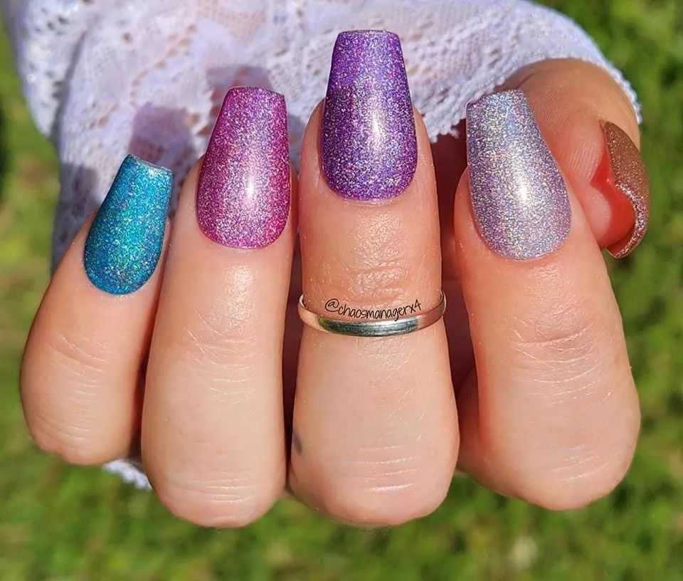 Aqua- Holographic Gel Glitter