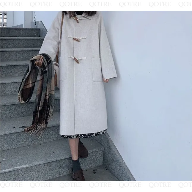 Big-Pocket Wool Duffle Coat