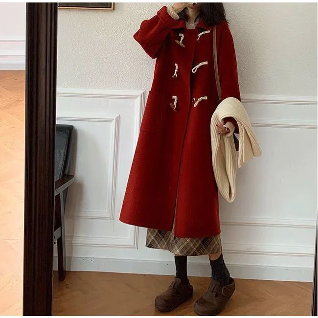 Big-Pocket Wool Duffle Coat