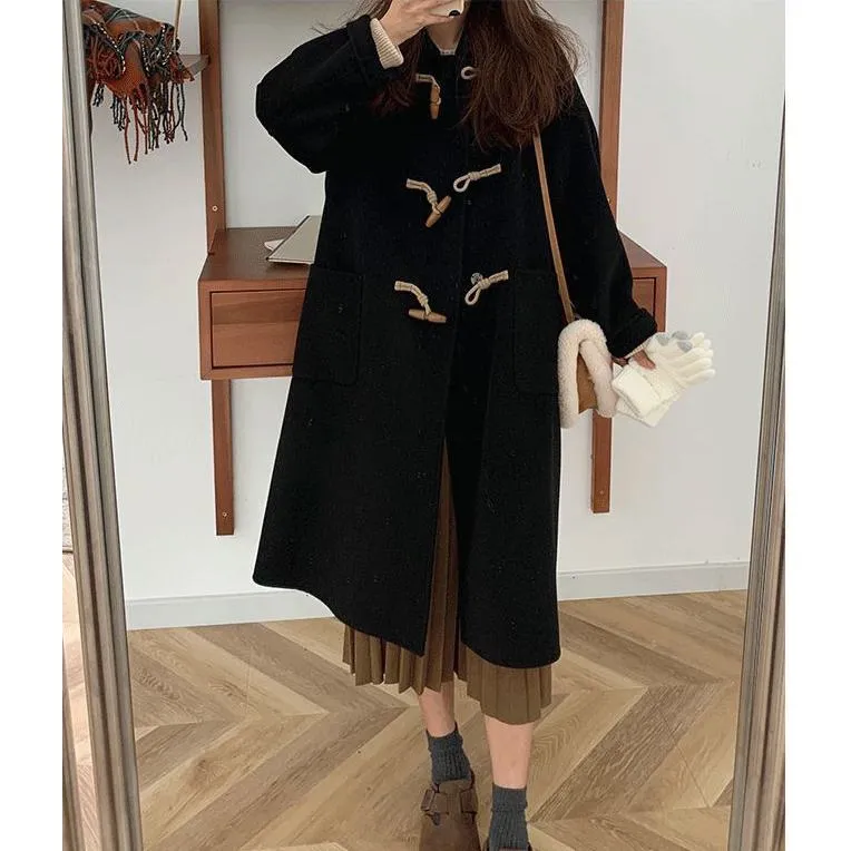 Big-Pocket Wool Duffle Coat