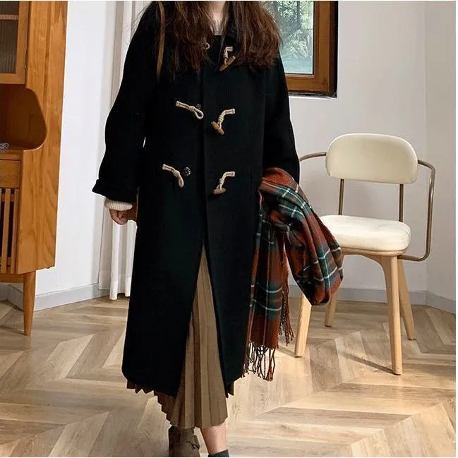 Big-Pocket Wool Duffle Coat