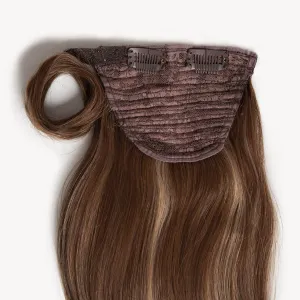 Brown Blonde Highlighted, 16" Clip-in Ponytail Hair Extensions, PP4/18 | 120g