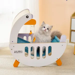 Cartoon Durable Cute Silly Goose Scratcher Cat Bed