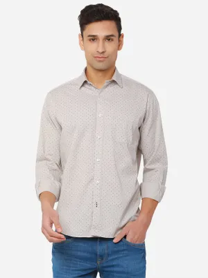 Chateau Grey Printed Slim Fit Casual Shirt | Greenfibre