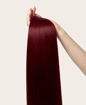 Cherry Red, 24" Seamless Clip-In Hair Extensions, #530 | 180g