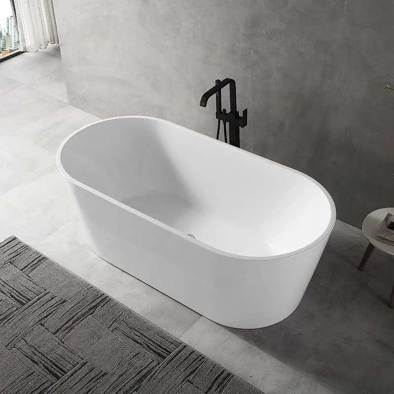 CORA 1700mm Oval Freestanding Bath Gloss White