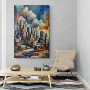 Cubist Cityscapes Wall Art Print - canvas