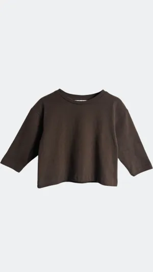 Dark Coffee Long Sleeve Top