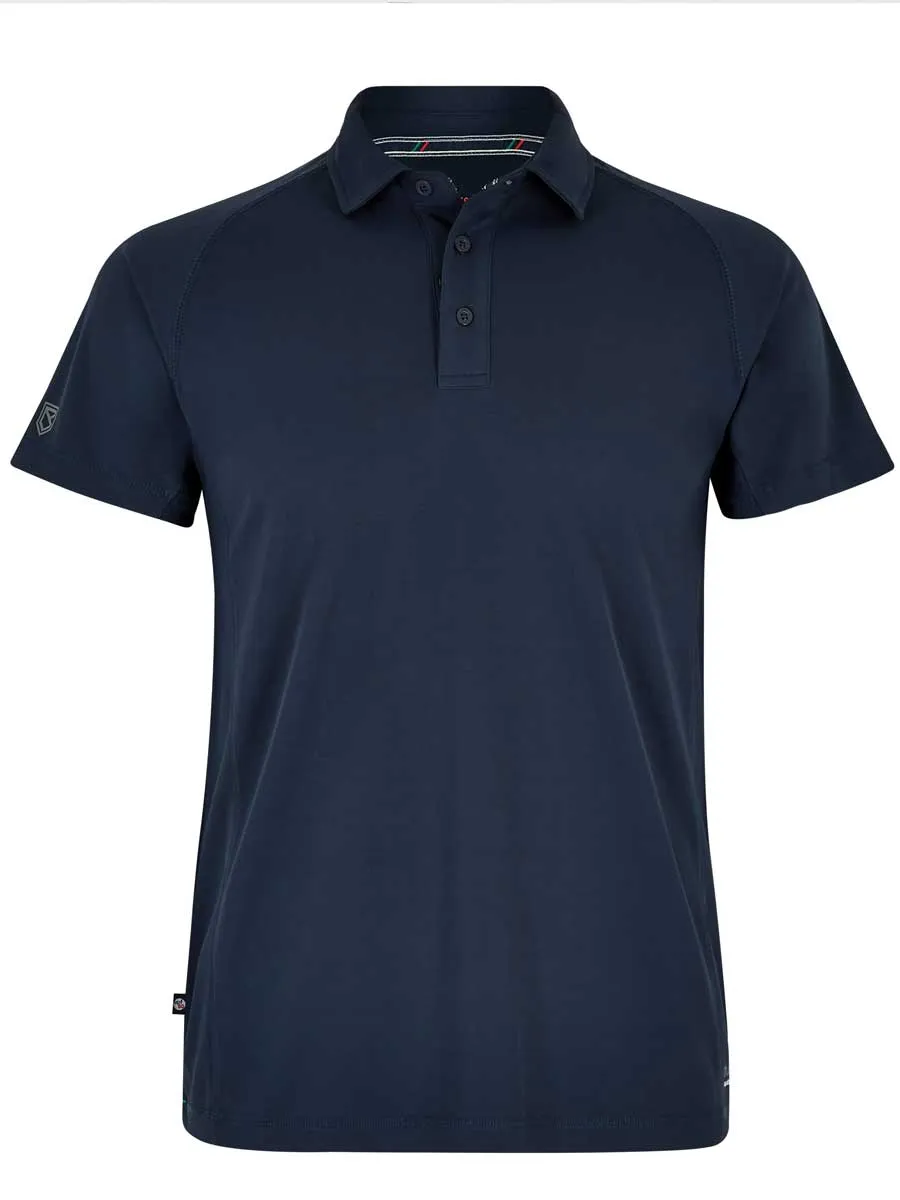 DUBARRY Menton Mens Short-Sleeve Technical Polo - Navy