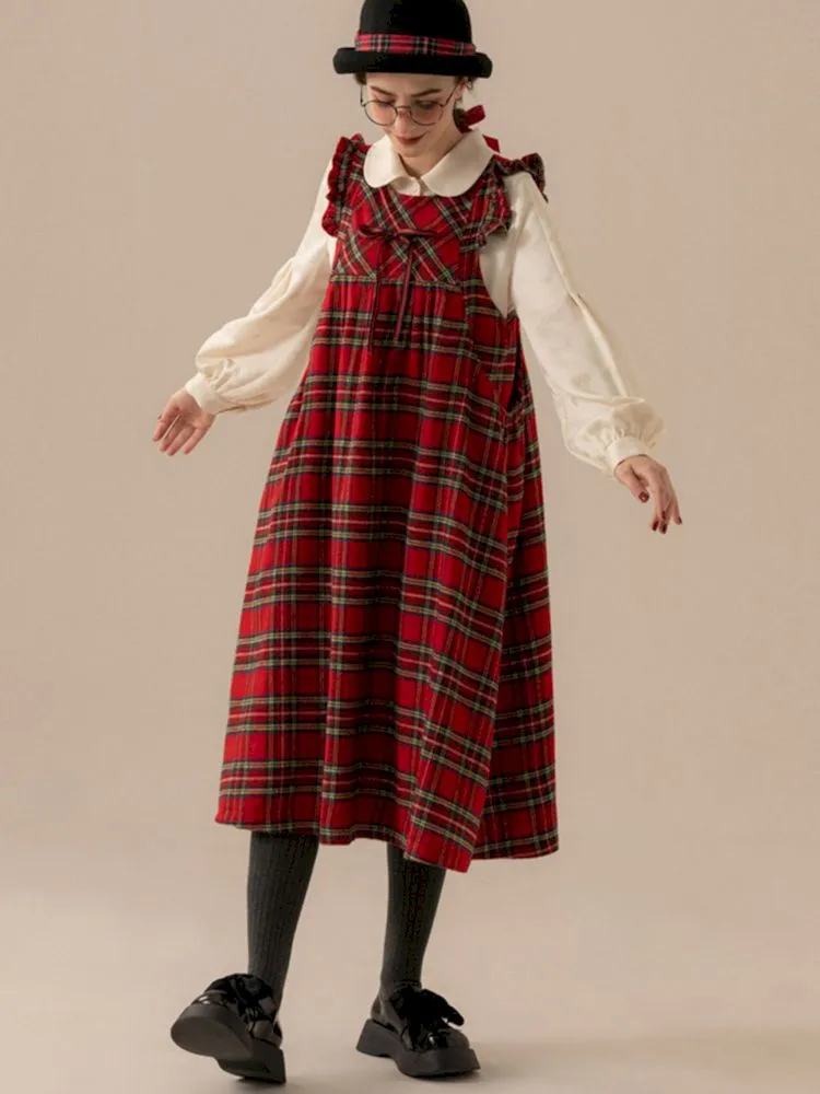 Fly Sleeve Tweed Customized Long Vest Doll Dresses【s0000007664】