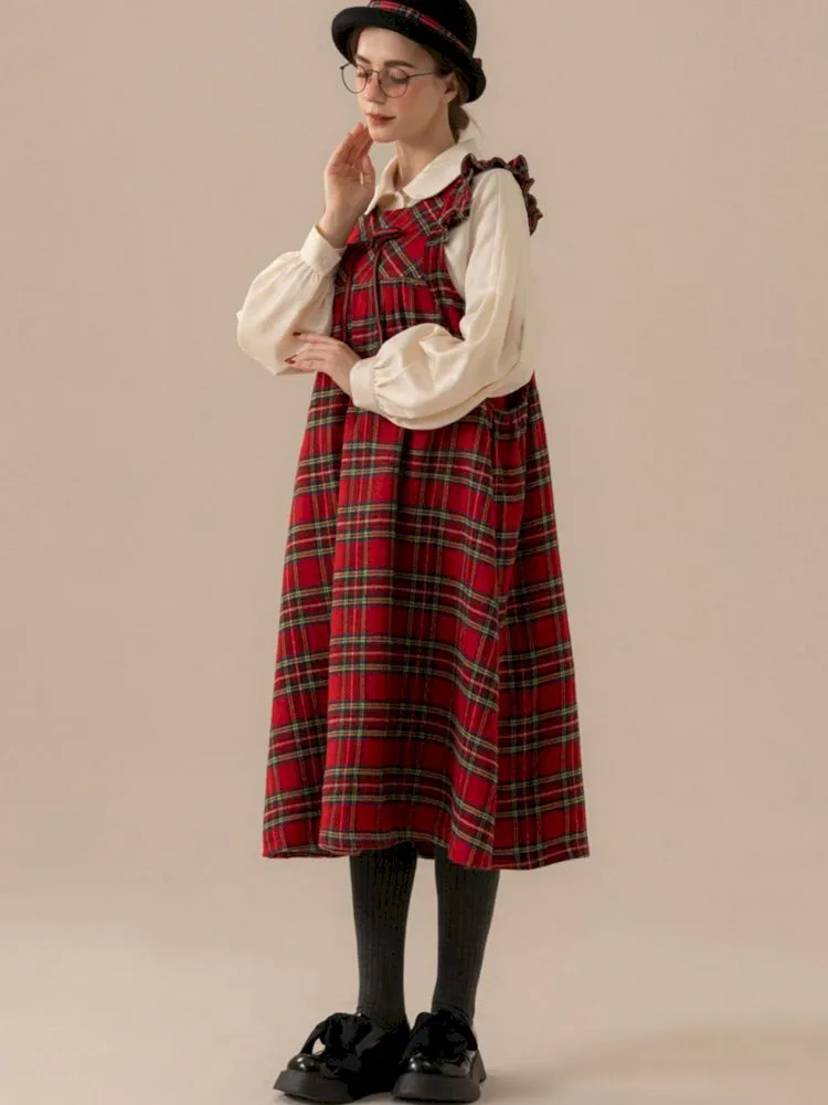 Fly Sleeve Tweed Customized Long Vest Doll Dresses【s0000007664】