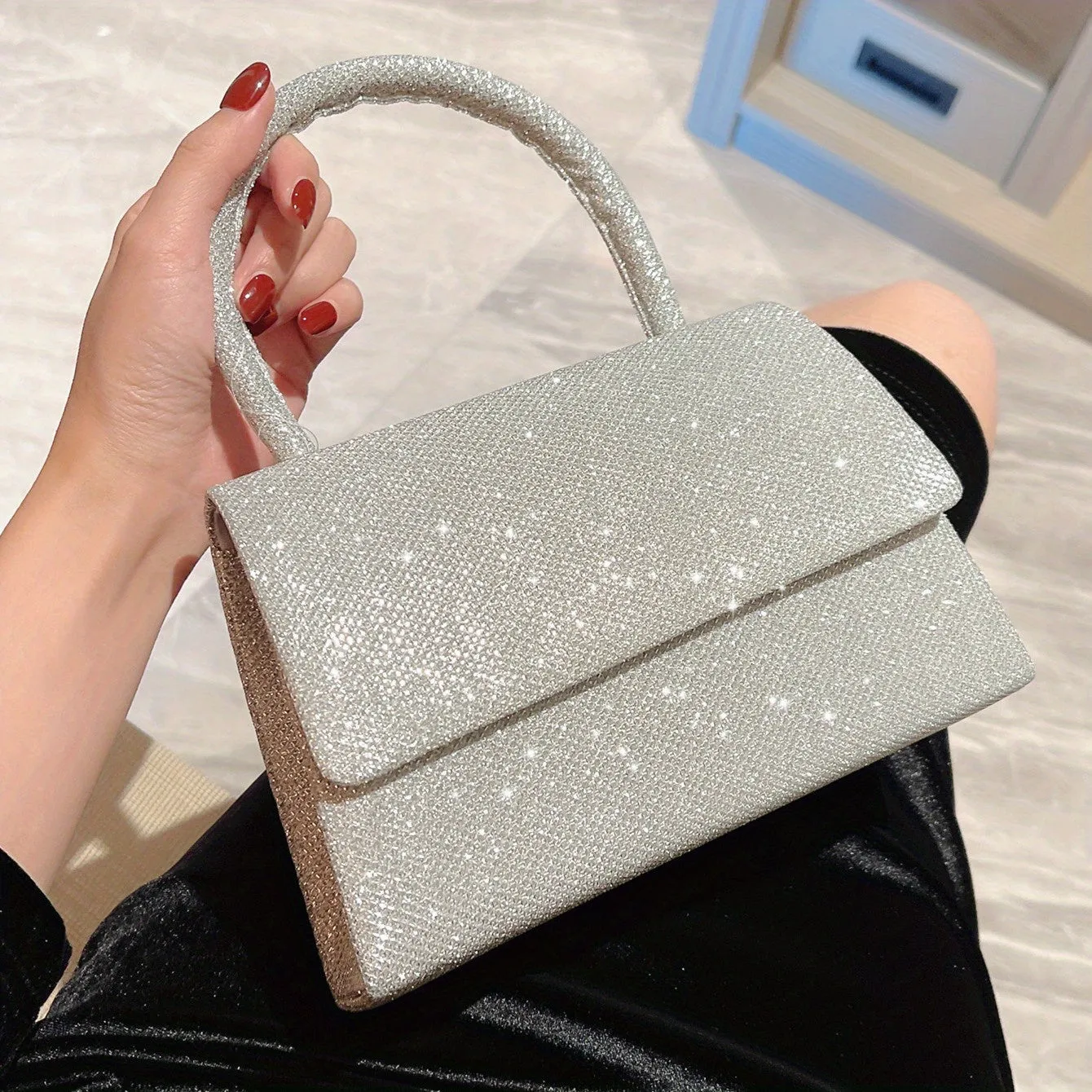 Glitter Shoulder Bag Elegant Stylish and Portable