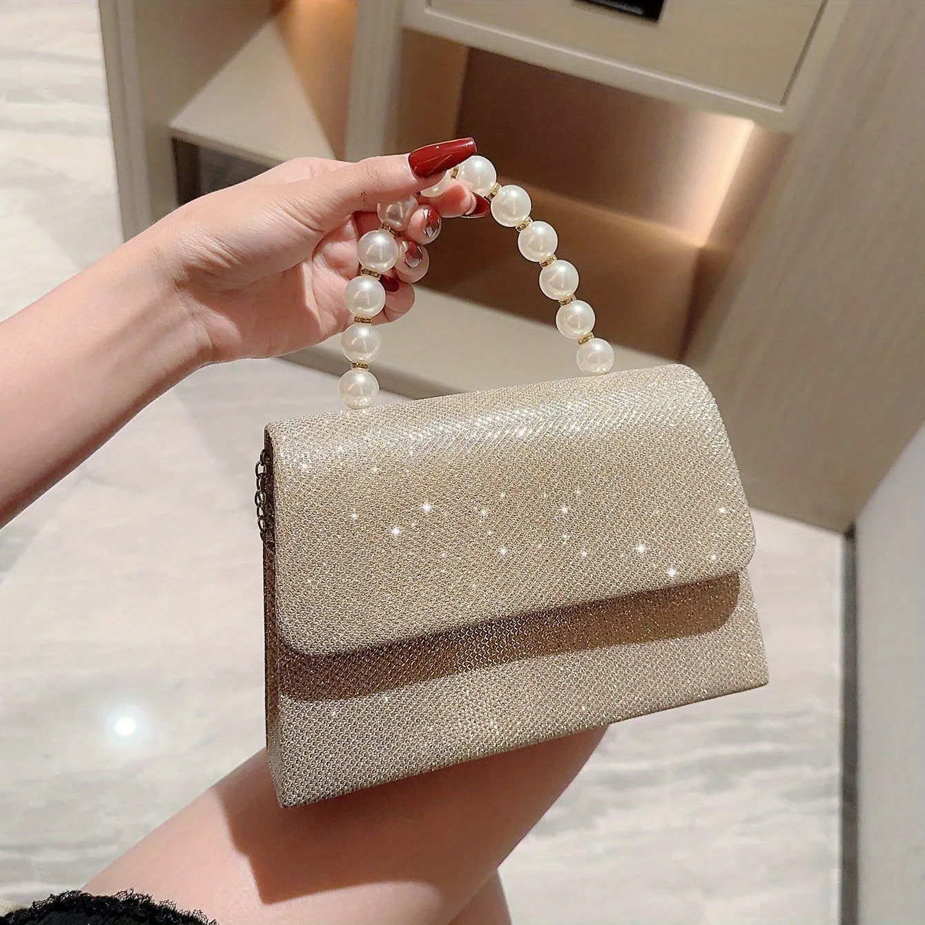 Glitter Shoulder Bag Elegant Stylish and Portable