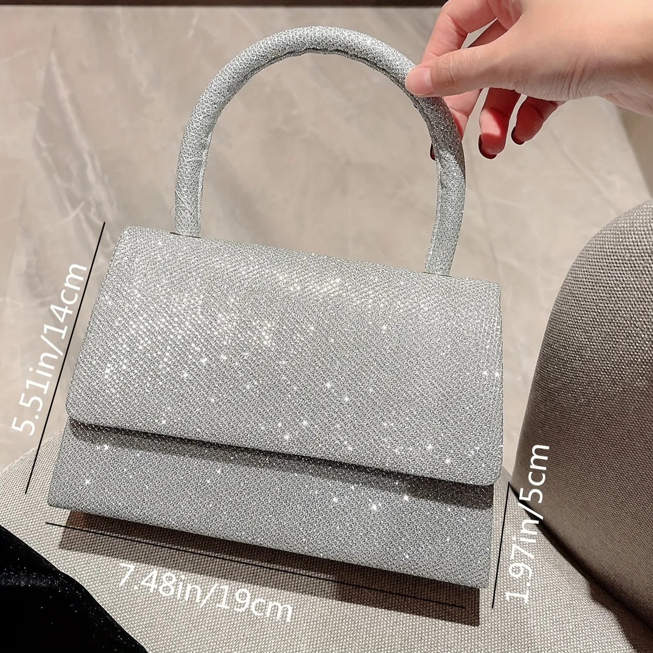 Glitter Shoulder Bag Elegant Stylish and Portable