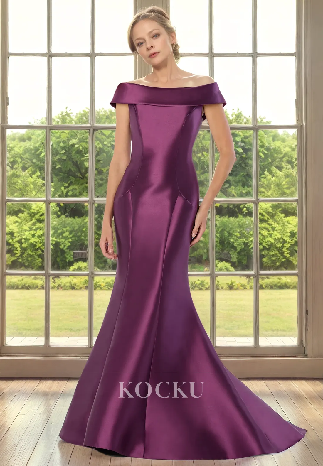 Gorgeous & Charming Mermaid Satin Cocktail Mother of the Bride Dress