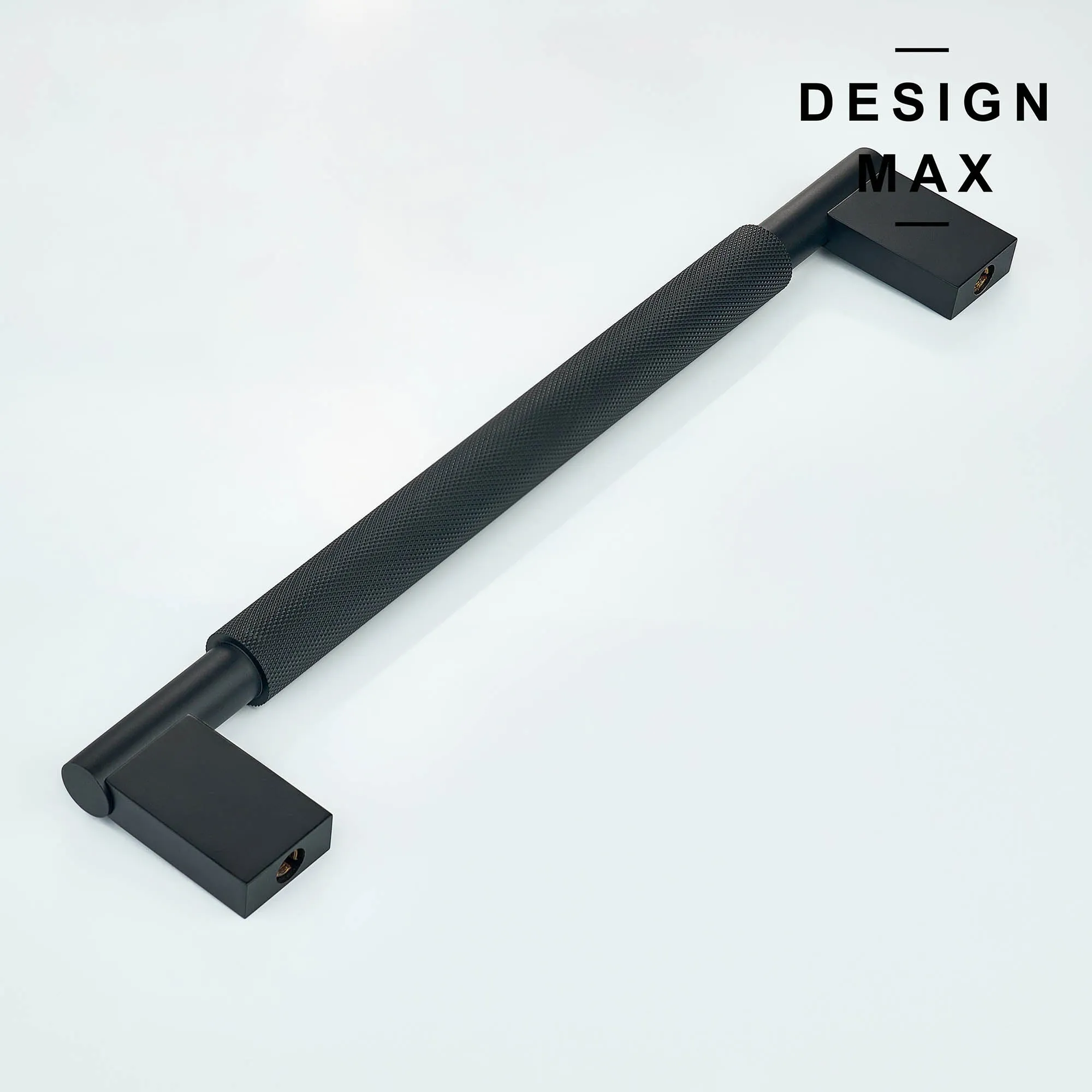 Knurled Matte Black Solid Brass Appliance Pull