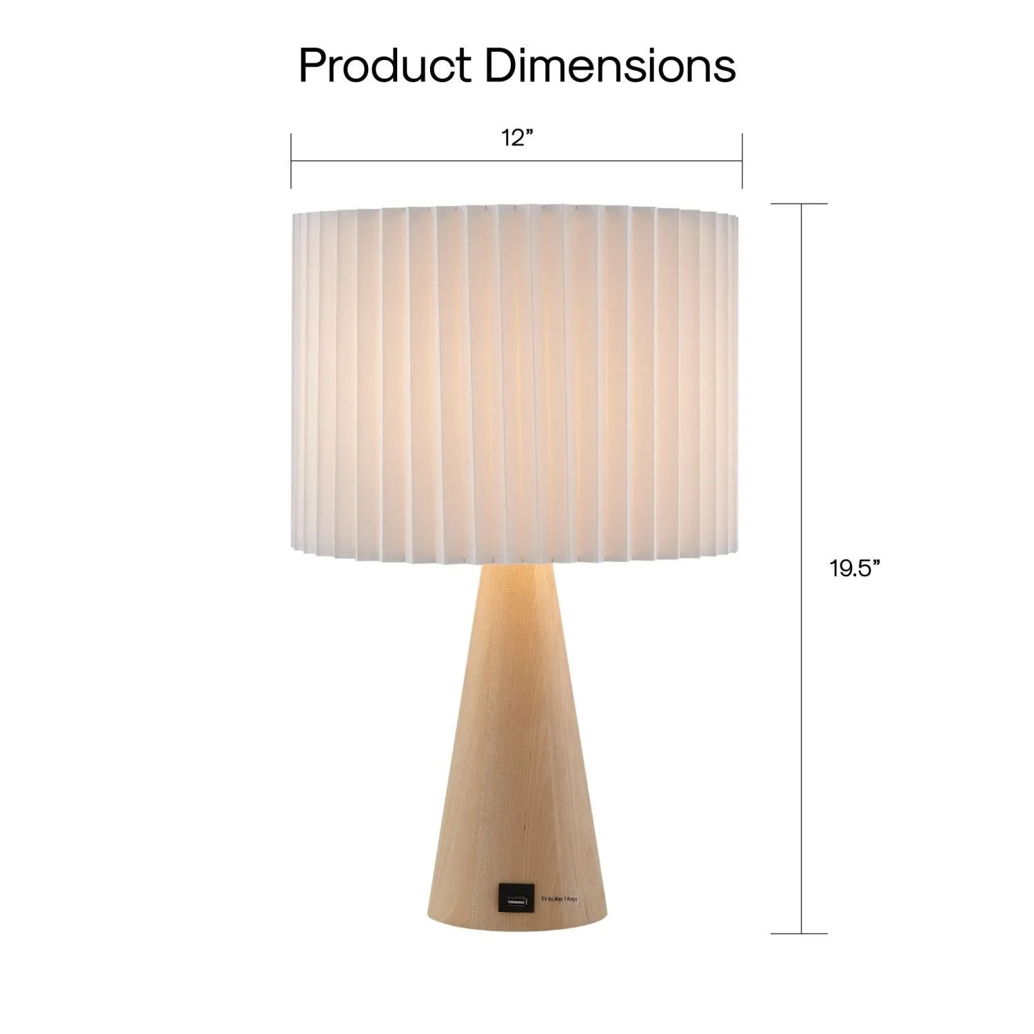 Maylee Table Lamp with USB Port