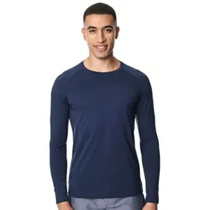 Men's Long Sleeve Cotton Undershirt - Navy Blue