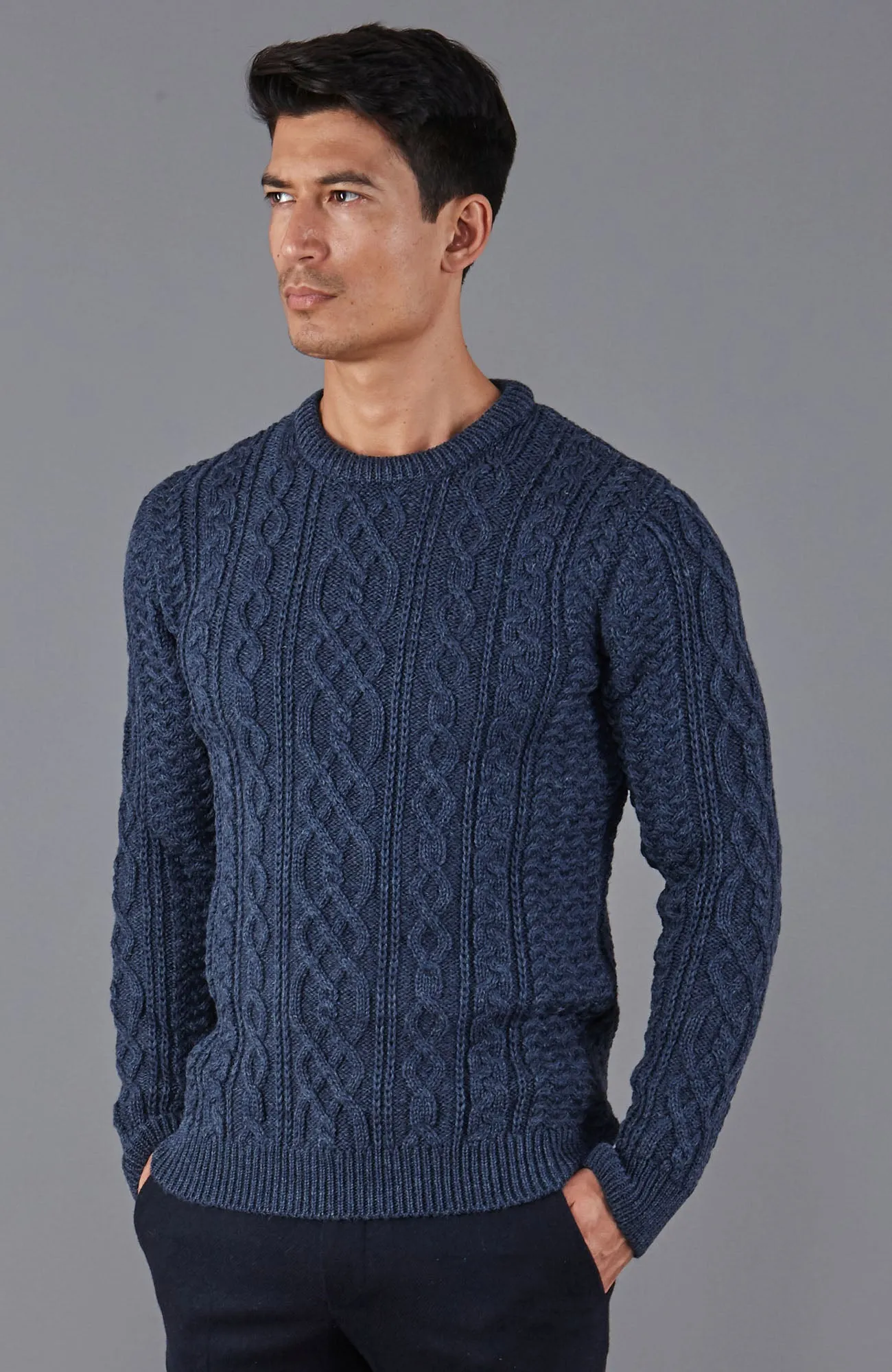 Mens Thorpe British Wool Cable Jumper