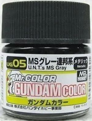 Mr. Hobby UG05 Gundam Color U.N.T.s MS Gray Metallic Lacquer Paint 10ml