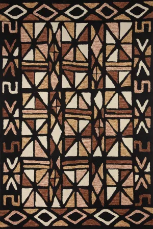 Nala Rug in Spice & Black