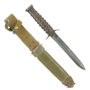 Original U.S. WWII M3 Fighting Knife by CASE with M8A1 Scabbard