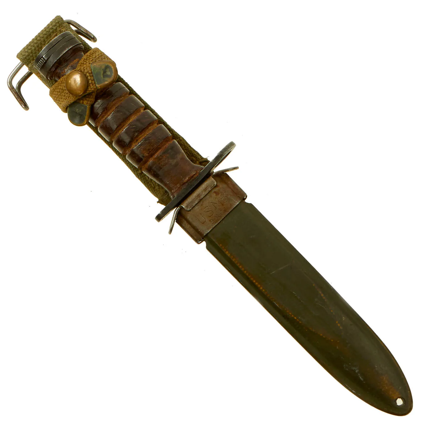 Original U.S. WWII M4 Bayonet by Kinfolks for the M1 Carbine with M8 Scabbard