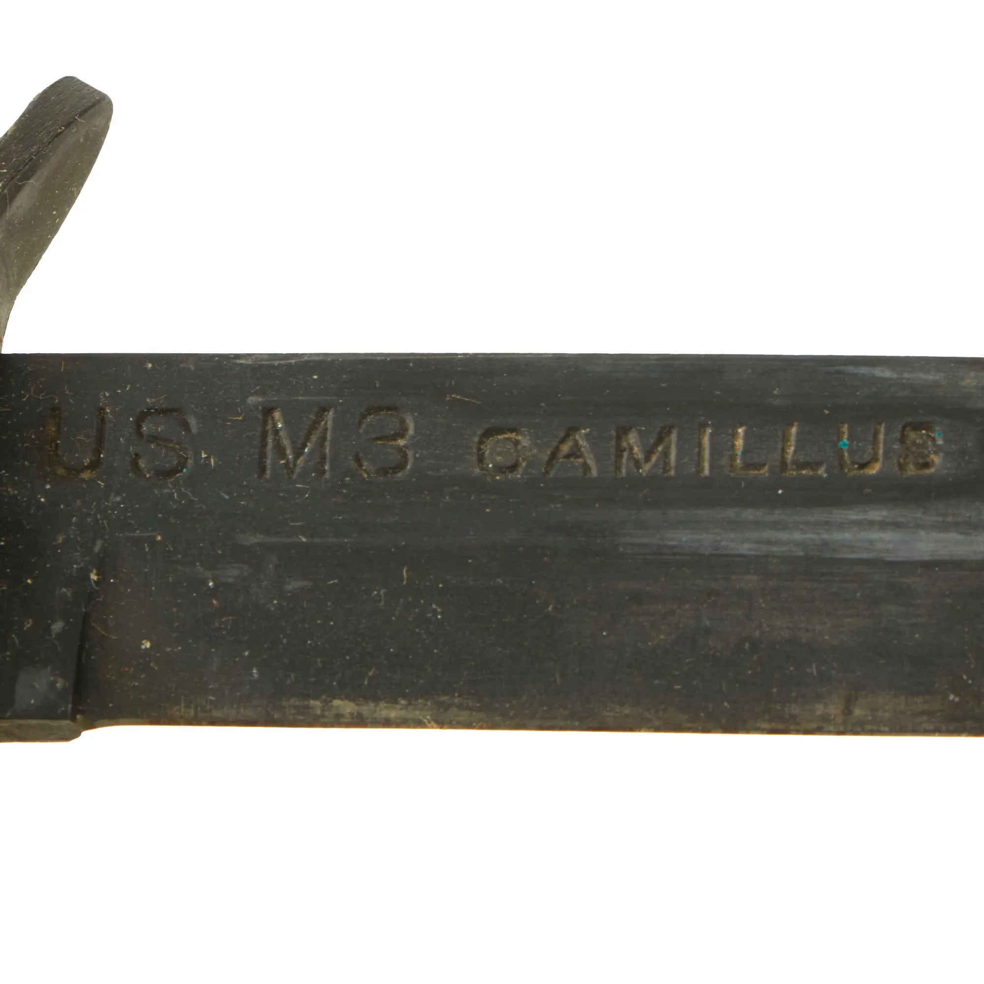 Original U.S. WWII New Old Stock M3 Fighting Knife  Blade Marked by Camillus with 1943 Dated M6 Scabbard by Moose and Original Box