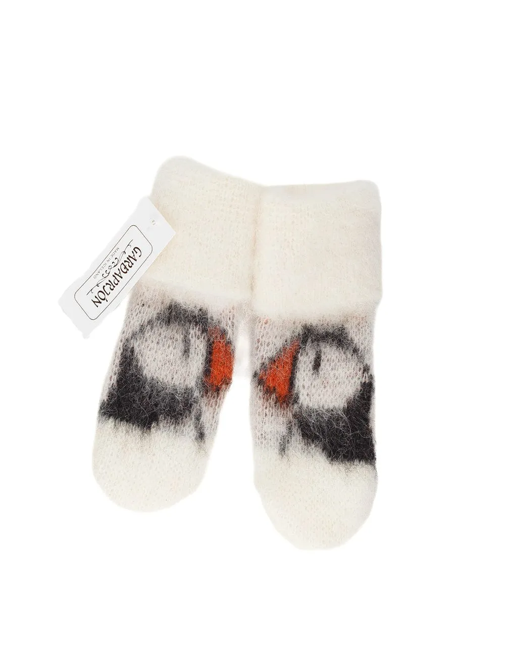 Pack of 4 Puffin - Brushed Wool Mittens, scarf, hat & headband