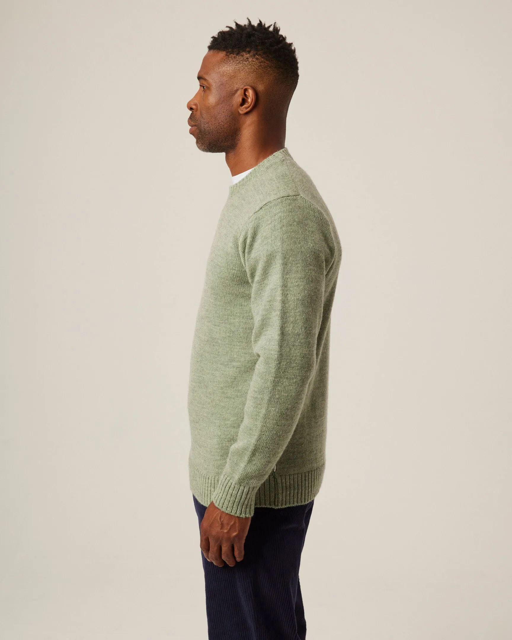 Peregrine Sweater Makers Stitch Crew Jumper Mint