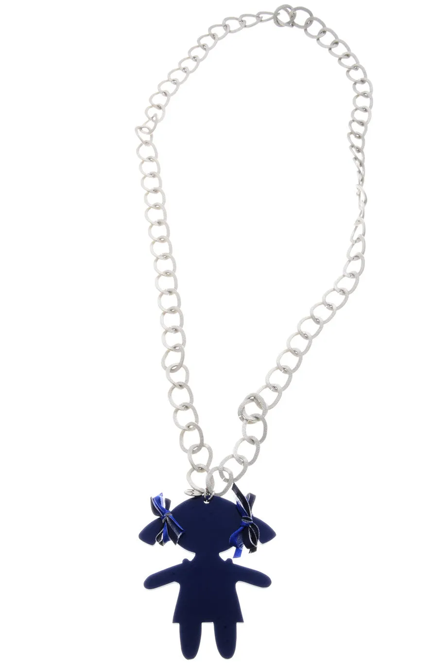 RAGAZZA Blue Silver Chain Pendant