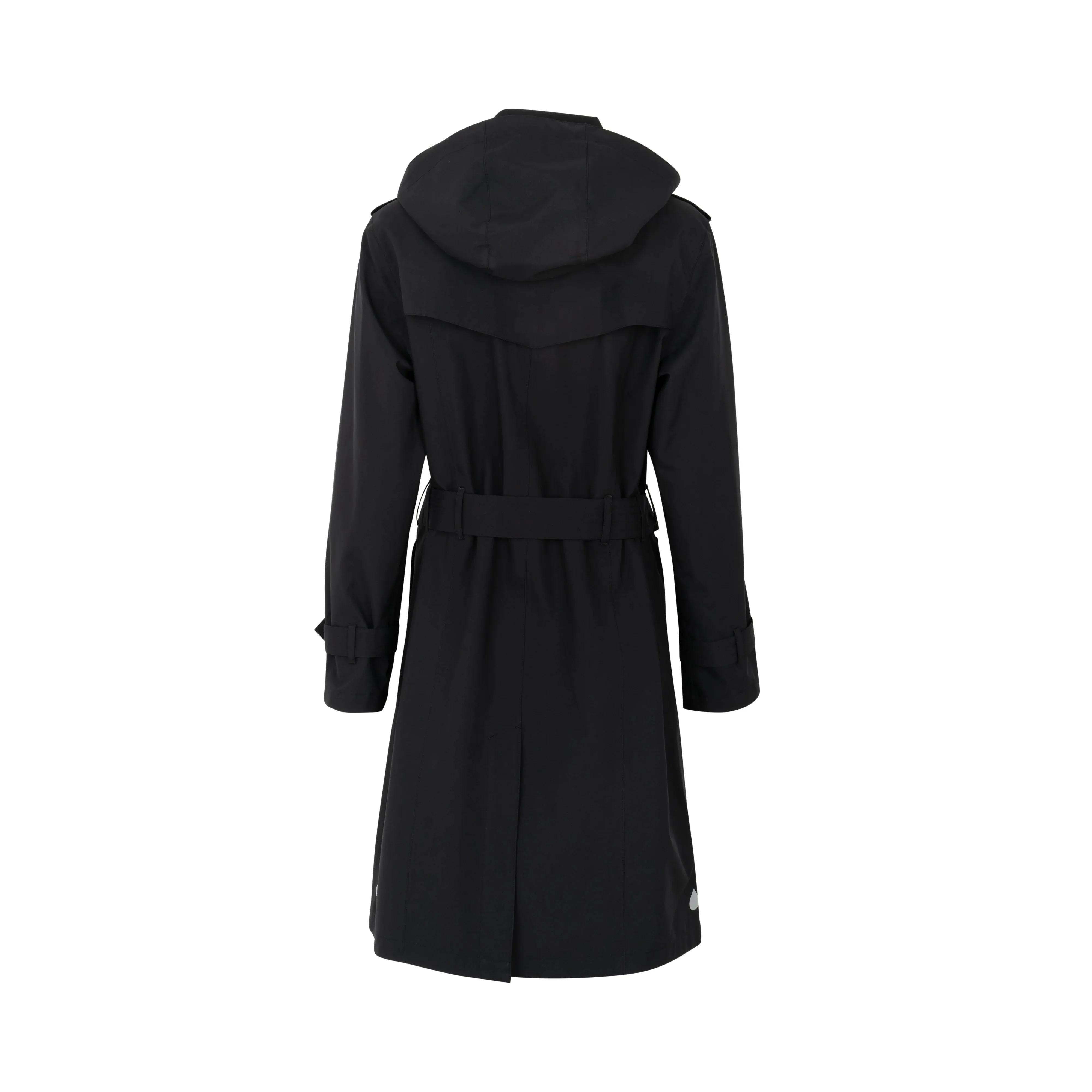 Regn Gill Trench Raincoat - Black