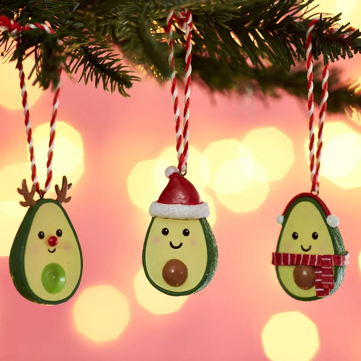 Sass & Belle Christmas Avocado Ornaments - Various Styles