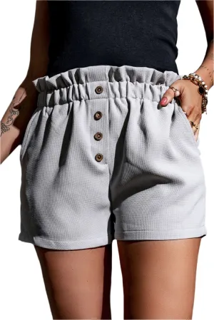 TEEK - Light Grey Paperbag Pocketed Shorts