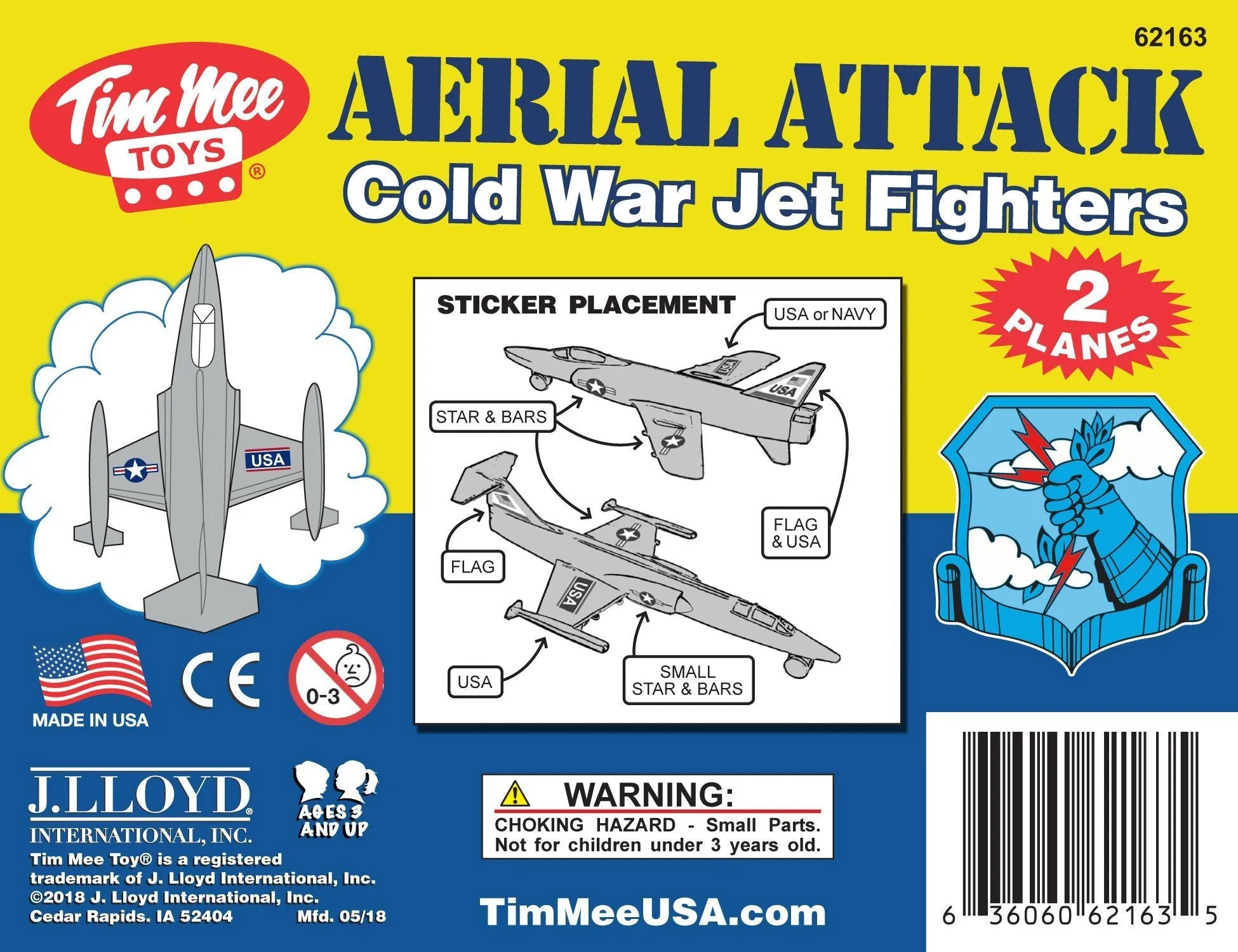 TimMee Plastic Army Men COLD WAR FIGHTER JETS - Light Gray Airplanes Made in USA