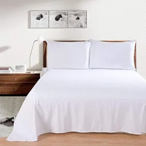 Toro Blu Cotton 400 TC Fitted Bedsheet (white)