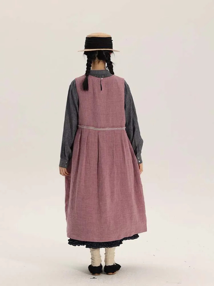 Washed Linen Vest Long Dress【s0000006905】