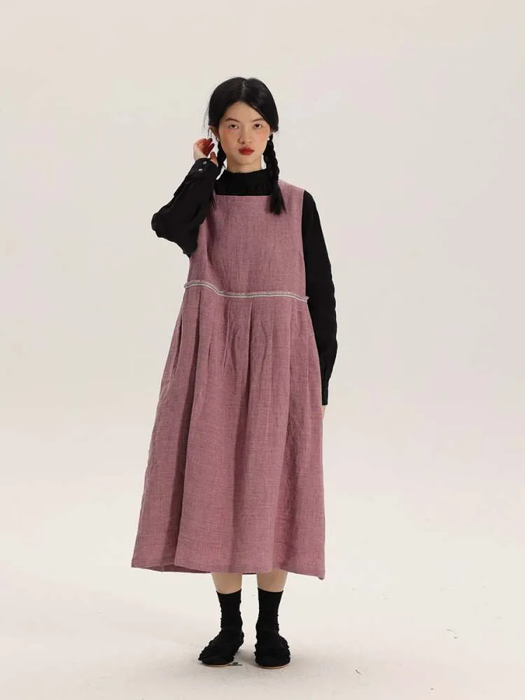 Washed Linen Vest Long Dress【s0000006905】