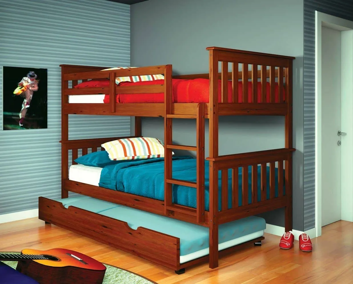 William Bunk Bed for Kids with Trundle