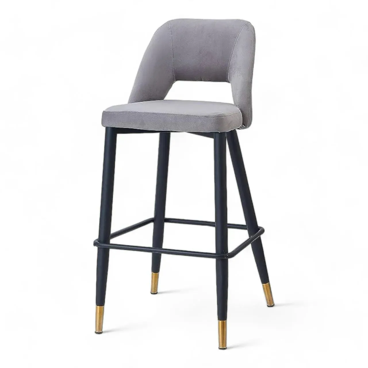 Wooden Twist Disc High Longer Metal Bar Stool Kitchen Counter Armless Bar Chair