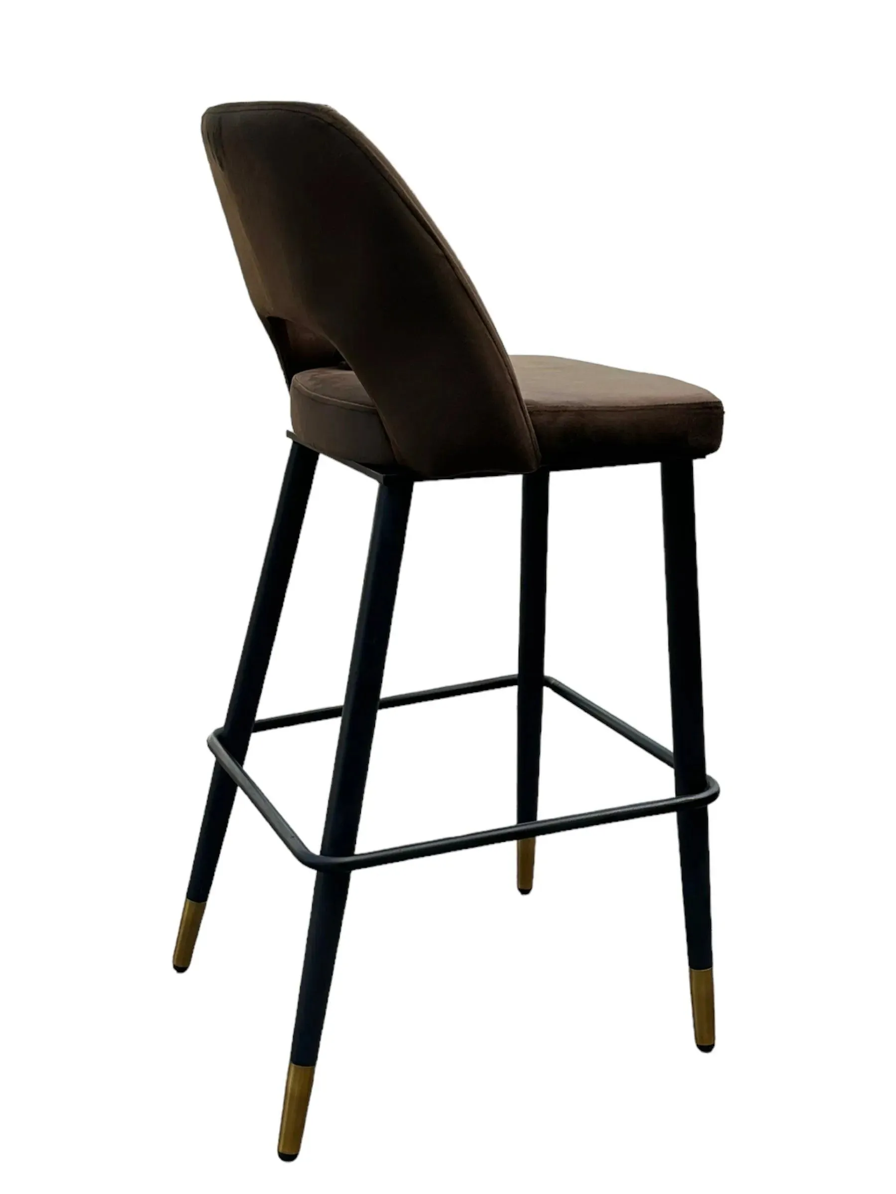 Wooden Twist Disc High Longer Metal Bar Stool Kitchen Counter Armless Bar Chair