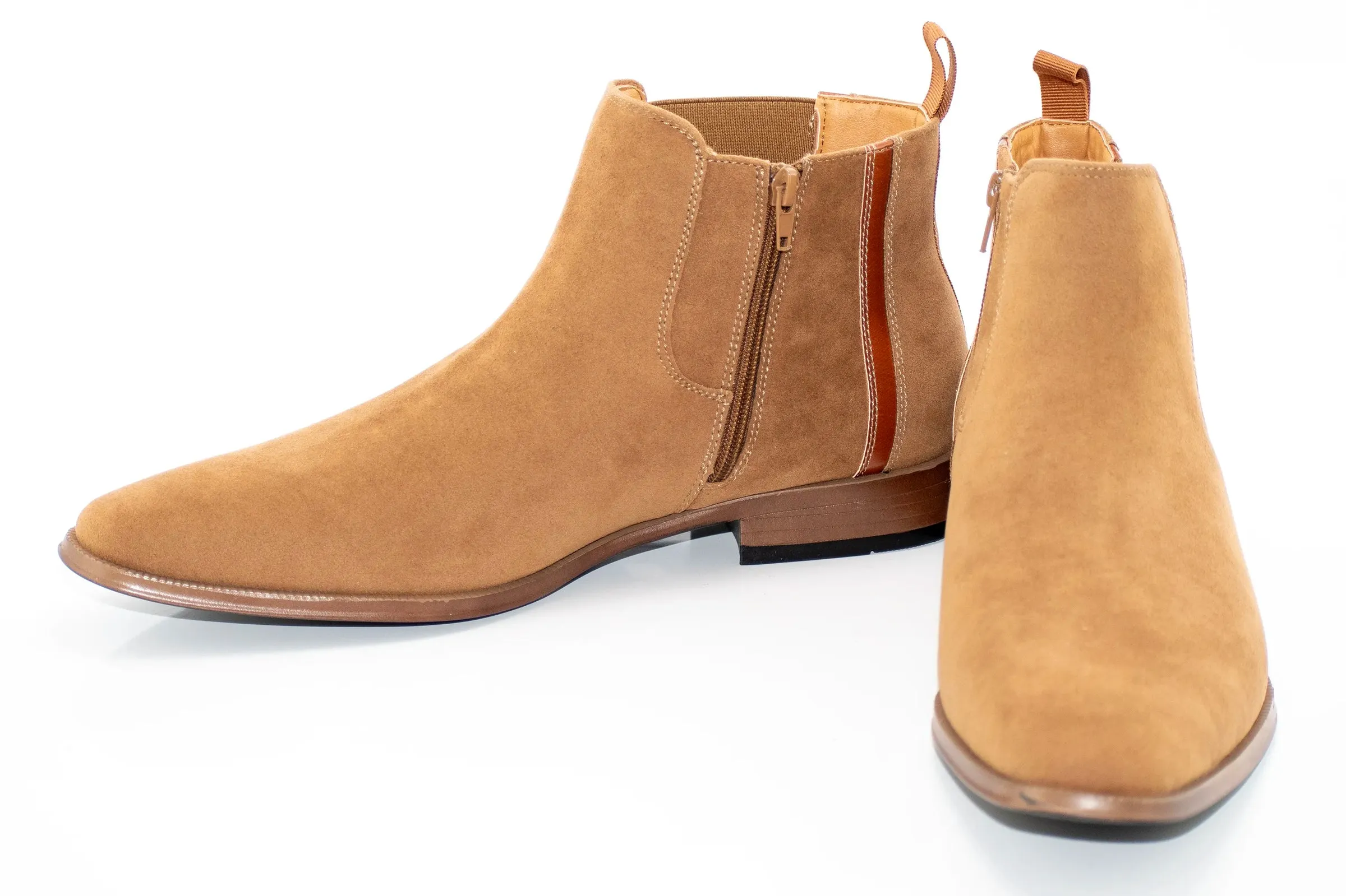 Zipper Suede Chelsea Boot by Antonio Cerrelli